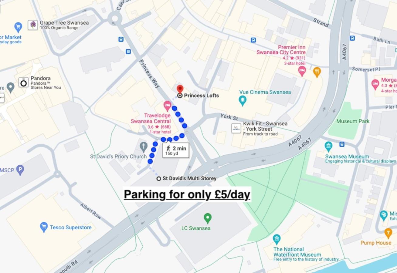 Princess Lofts City Centre Studios With Nespresso Coffee Machines & New Fast Wifi By Stayright 斯旺西 外观 照片